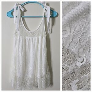 POL Lace Tank Top with Ties Size M